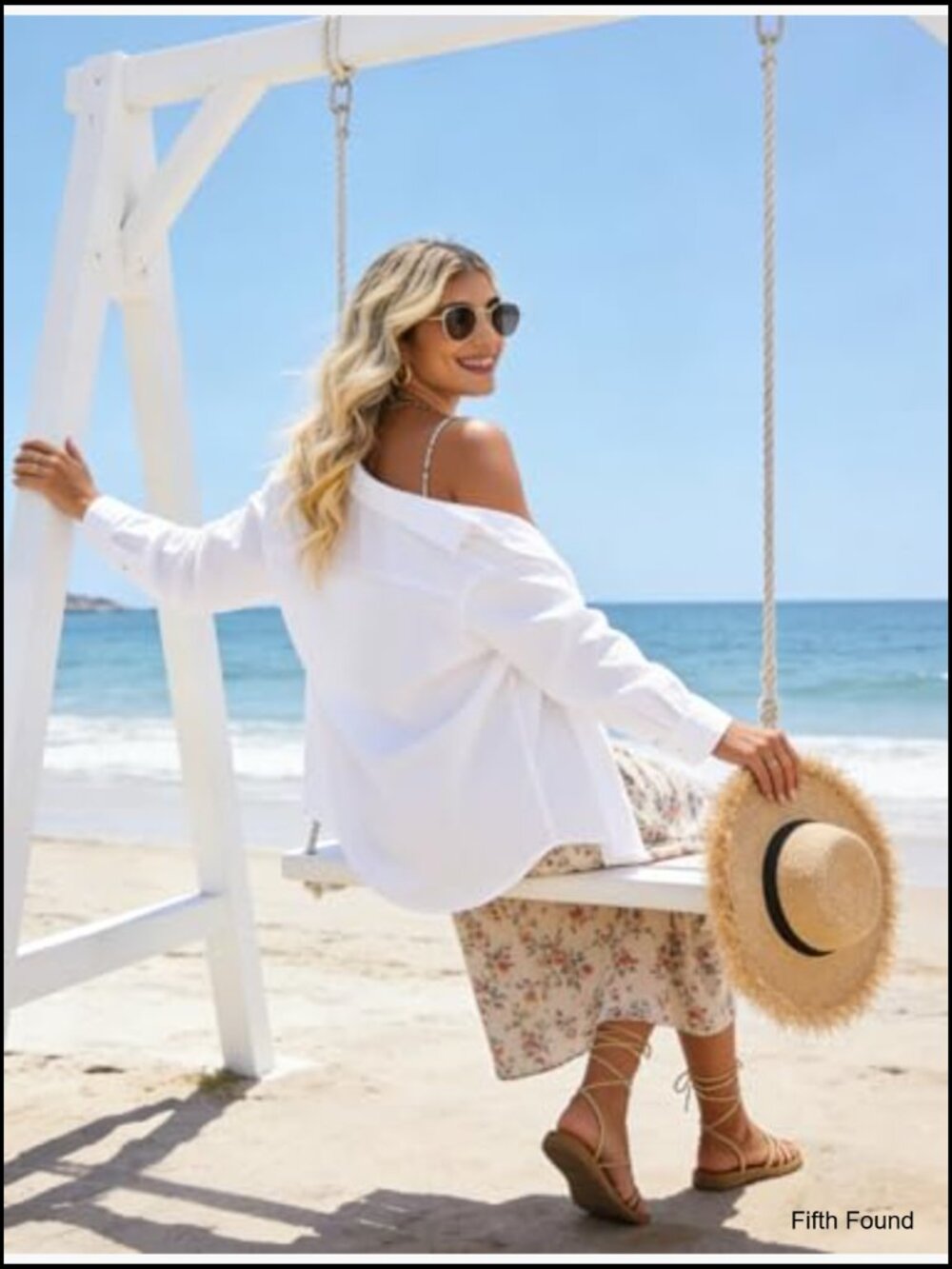 Linen Button Down Shirt Long Sleeve Cotton Blouse Loose Fit Collared Gauze Top - Picture 3 of 7